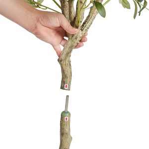 Albero di Ulivo Artificiale Sicuro Alto 1,8 m con Protezione Anti-Ribaltamento, Bassa Manutenzione, Materiale PE, Tronco Realistico Effetto Erba, Tonalità Verdi Diverse - Product Image 6
