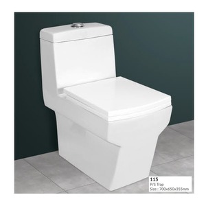 Inodoro de una pieza de artículos sanitarios de alta calidad de estilo moderno con base de cerámica de trampa P y S para exportadores directos de baño - Product Image 5