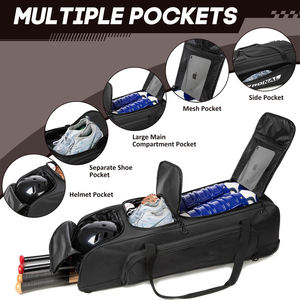 Bolsa de Béisbol con Ruedas de Cordura 600D, Bolsa Resistente para Bates con Gancho para Valla y Compartimento para Zapatos, Bolsa para Equipo Deportivo - Product Image 5