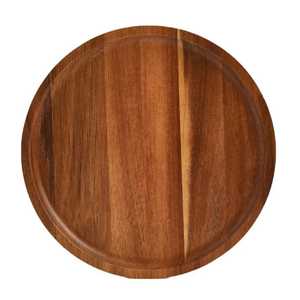 Modern Round Wooden Food <b>Plates</b> Dishware Customized Floral Design Smooth Polished Finish Dishwasher Safe <b>Disposable</b> Party Use - Product Image 3