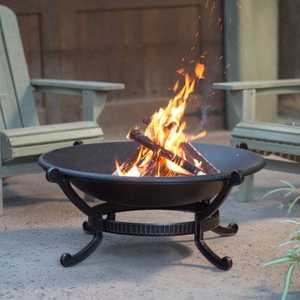<b>Portable</b> Steel <b>Fire</b> <b>Pit</b> Bowl Outdoor Garden Bonfire <b>Pit</b> with Stand for Camping Patio Backyard - Product Image 2