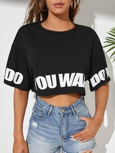 Camiseta Corta Informal Ecológica para Mujer, 100% Algodón, Secado Rápido, Transpirable, Corte Holgado, para Verano - Product Image 5