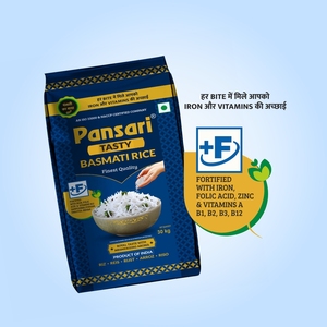 Riz Basmati aromatique à grains longs de qualité supérieure Pansari Tasty 30 kg Séché - Product Image 4