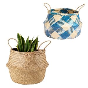 Decorative Handmade PHU HAO Brand Natural <b>STRAW</b> BELLY <b>BASKETS</b> for Nursery Storage, Toy Organization and Home Decoration - Product Image 1