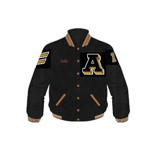Custom Men's Waterproof Embroidered <b>Long</b> Sleeve Stand Collar Winter Varsity <b>Jackets</b> - Product Image 1
