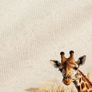 NEXTEX Unisex <b>Giraffe</b> Savanna <b>T</b> <b>Shirt</b> Cream Soft Cotton Jersey Crew Neck Casual Tee - Product Image 6