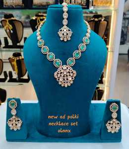 Wholesale High Quality New Vintage Copper Gold Plated Crystal Bridal Jewelry <b>Set</b> Long Mala Necklace Earrings Maang Wedding Gift - Product Image 2