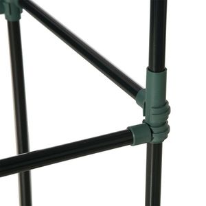 Fioriera rialzata nera 6FT X 3FT con asta di supporto, elegante traliccio e cancello per aiuole - Product Image 6