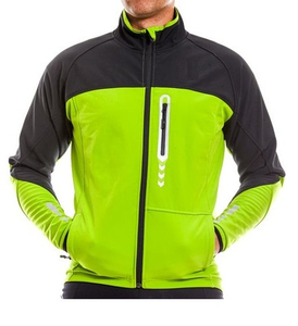 Veste Softshell Homme Haute Visibilité Bicolore Coupe-Vent Performance Cyclisme Vêtement de Travail Extérieur Fermeture Éclair Intégrale Personnalisable OEM Veste de Sport - Product Image 1