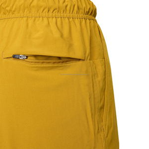 Short de bain pour homme jaune moutarde Vêtements de plage à séchage rapide Vêtements de sport d'été à taille élastique et à cordon de serrage Logo personnalisé - Product Image 6