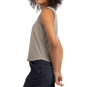 Débardeur court asymétrique sans manches en maille pour femme, coupe décontractée ample, en mélange de coton, respirant, anti-boulochage, idéal pour l'été - Product Image 3