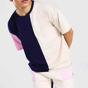 Wholesale 100% Cotton Heavyweight Street Wear T-<b>shirt</b> <b>Shorts</b> <b>Set</b> Stand Collar Knitted Eco-Friendly Sporty Summer Wear <b>Set</b> <b>Men</b> - Product Image 5