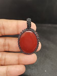 Joyería trenzada hecha a mano exclusiva, collar con colgante de cuentas de ónix rojo con nudo de macramé para mujer, regalo de alta calidad - Product Image 4