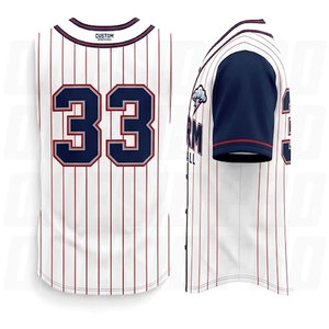 Camisetas de Béisbol Sublimadas Personalizadas con Botones, Nombre del Equipo, Número y Logotipo Personalizados, Uniformes de Softbol Transpirables para Eventos Deportivos - Product Image 3