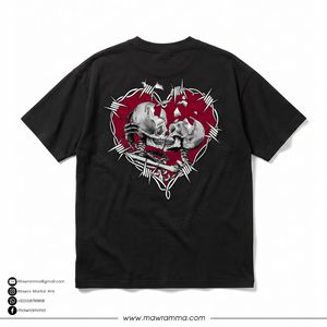 Wholesale Custom Oversized Men Cotton <b>T</b> <b>Shirt</b> Digital Printed <b>Gothic</b> Graphic Tee Heavyweight Streetwear OEM Manufacturer - Product Image 4