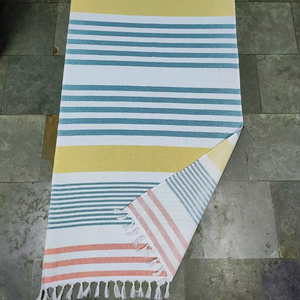 Pareo de playa Fouta teñido con hilo, 2 en 1: frente de poliéster y algodón, reverso de toalla. - Product Image 1
