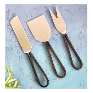 Premium Quality Gold Plated <b>Cheese</b> <b>Knife</b> Vintage Style Food Contact Safe <b>Cheese</b> <b>Knife</b> <b>Set</b> Heart Shaped <b>Knife</b> Tableware Utensils - Product Image 3