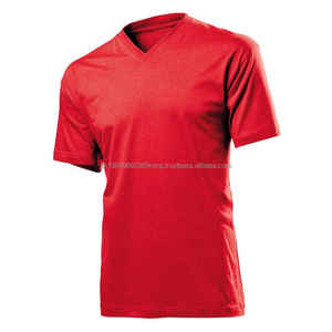 T-shirt unisexe en coton de haute qualité, coupe ajustée, col en V, manches courtes, personnalisable avec votre logo - Product Image 2