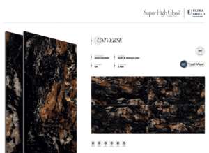 LEXONA SPLENDID AZUL, Azulejos de Porcelana con Superficie Reflectante Elegante, 800x1600, 1200x1800, 750x1500mm, Diseño Moderno, Resistente al Desgaste - Product Image 3