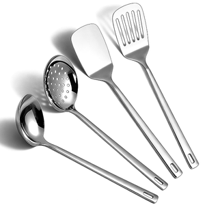 Ensemble de cuillères de cuisine en acier inoxydable de haute qualité, ustensiles de cuisine compatibles lave-vaisselle, à prix abordable - Product Image 3