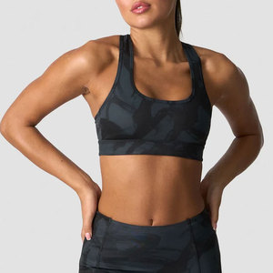 Soutien-gorge court Y-Back pour femme, sublimation, haute qualité, pour l'été, décontracté, entraînement extérieur, fitness, coupe ajustée, Spandex Nylon - Product Image 3