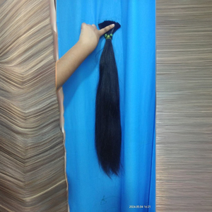 Venta al por mayor de alta calidad Super doble dibujado 12A grado extensiones de cabello humano Color claro trenzado rizado recto Wavt pelo a granel - Product Image 1