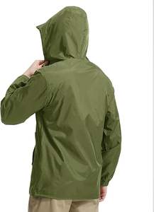 Veste coupe-vent d'hiver longue pour homme, style décontracté, imperméable, légère, avec col montant et capuche, idéale pour l'extérieur – Vente en gros - Product Image 2