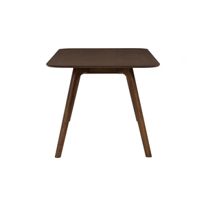 Modern Mid Century Solid Wood <b>Dining</b> <b>Table</b> Dark Cocoa Ash Veneer <b>Top</b> Rectangular Splay Leg Kitchen Dinner <b>Table</b> for Farmhouse - Product Image 2
