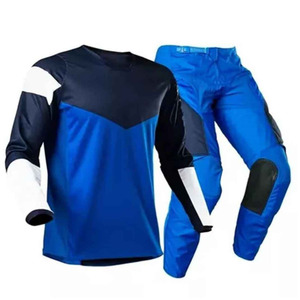 ชุดมอเตอร์ครอสแบบกำหนดเอง OEM สำหรับฤดูร้อน ไซส์พลัส สีดำ สไตล์เรโทร เสื้อเจอร์ซีย์และกางเกงขายส่ง ชุดแข่งออฟโรด - Product Image 3