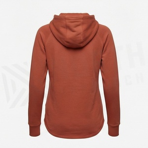 Haut de sport en coton pour femme, coupe ajustée, manches longues, vêtement d'entraînement, pull de gym oversize, sweat à capuche personnalisé, couleur personnalisable - Product Image 2