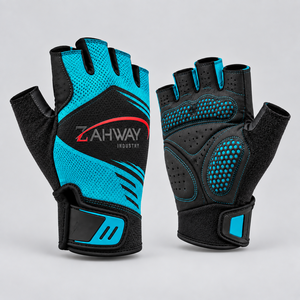 Best Cycling Gloves <b>Half</b> Finger Design Breathable Mesh Fabric Padded Palm Anti <b>Slip</b> Grip Comfortable Fit For Road Cycling - Product Image 3