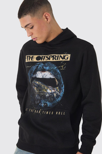 Custom Men's Hoodie with Oversized DTG Print 100% Cotton French Terry Heavyweight Vintage Streetwear Style Embossed Lips Print - Product Image 2