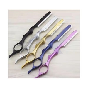 Rasoir de Barbier Premium en Acier Inoxydable à Lame Unique, Tranchant et Durable, avec Manche en Plastique – Outil de Coiffure et de Rasage pour Salon de Barbier - Product Image 1