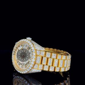 Reloj de Lujo Neinesapi Endidime con Diamantes Moissanite, Caja de Plata, Esfera Analógica con Números Romanos de 28 mm, Cristal de Zafiro, Movimiento de Cuarzo ETA - Product Image 3