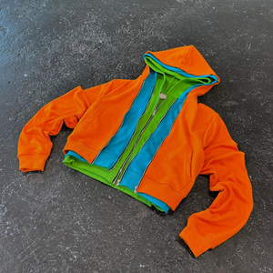 Sudadera con capucha para hombre, hecha a medida, con triple cremallera, 350 GSM, felpa francesa, logotipo impreso, tres capas, con cremallera, vibrante. - Product Image 3