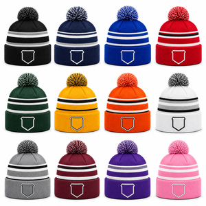 Gorro de Punto Jacquard con Bordado 3D Personalizado OEM con Pompón |   Gorro Deportivo Personalizado para Viajes de Invierno |   Fabricante de Marca Privada - Product Image 3