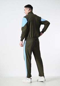 Unisex Solid Color Blocking Streetwear Tracksuit Set Hooded Collar Casual <b>Polyester</b> Cotton <b>Joggers</b> Side Pockets Drawstring - Product Image 5