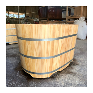 [HOT SELLING] | Japanese Style Round Wooden Bathtub Ofuro Wooden Barrel Bathtub For Home Spa Soaking From Blue Lotus Vietnam - Product Image 1