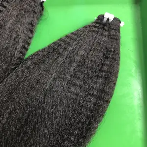 Großhandel brasilianische / vietnamesische Haarbündel krauses glattes menschliches Haar 100 % menschliches Haarbündel