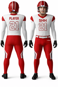 Ensemble de maillot et pantalon de football américain sublimé personnalisé SHH pour homme, noir et or, style ajusté, anti-humidité - Product Image 4