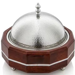 Calentador de Comida con Borde de Madera Curvo Octagonal y Diseño Árabe, Directo de Fábrica, para Hoteles y Restaurantes - Product Image 6