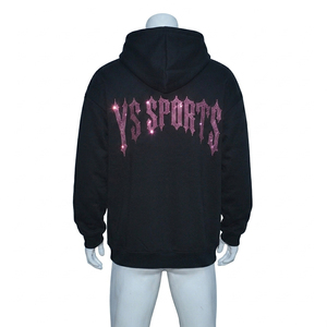 Ensemble de survêtement streetwear en molleton orné de strass de qualité supérieure, 100 % coton, pour hommes et femmes - Design luxueux et scintillant 2 en 1, vêtements d'hiver - Product Image 3