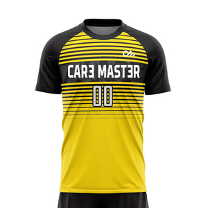 เสื้อฟุตบอลพิมพ์ลายดิจิทัลคุณภาพสูง ระบายอากาศได้ดี ผลิตจากโพลีเอสเตอร์ 100% ขายดี  รับออกแบบโลโก้ของคุณเอง ชุดฟุตบอล - Product Image 4