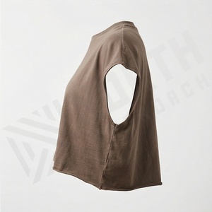 Camiseta Corta de Algodón de Corte Holgado, Cómoda, Diseño Personalizado, Top Corto para Mujer, Ropa Deportiva de Moda - Product Image 3