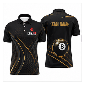 Men's Billiard for Shirt-100% Polyester <b>Canvas</b> Fabric Customizable Sublimation Design Quick Dry OEM Customization - Product Image 3