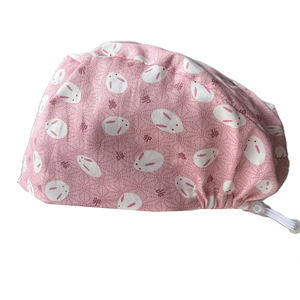 Chapeau d'infirmière pour femmes, accessoires hospitaliers, 100% coton tricoté, motif floral, imperméable, respirant, pour salle d'opération, usage dentaire - Product Image 1