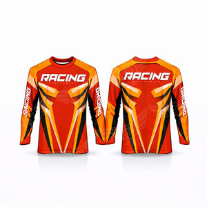 Maillot de Motocross Personnalisé 2026 pour Hommes Bleu Jaune – Chemise de Moto Tout-Terrain à Manches Longues pour Enduro et VTT - Product Image 2
