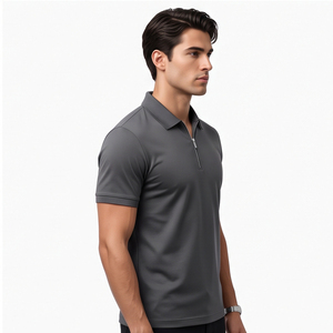 Chemise décontractée pour homme de haute qualité, broderie personnalisée OEM, coton et élasthanne, respirante, séchage rapide, pour le sport, le golf, le tennis, fabricant - Product Image 3