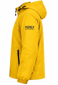 Chaqueta Impermeable con Capucha Amarilla para Hombre, Marca Index Apparel, con Cierre Frontal - Product Image 5