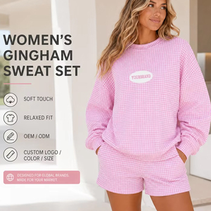 Sweat-shirt décontracté ample et imperméable pour femme, col rond, manches tombantes, en coton/bambou tricoté, couleur unie, écologique, collection automne - Product Image 2